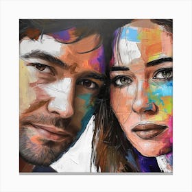 Portrait Of A Couple 1 Canvas Print