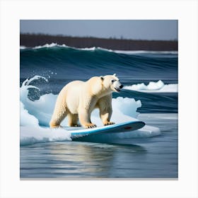 Polar Bear On Ice 2 Canvas Print
