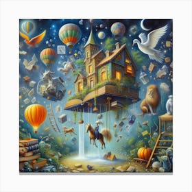 House In The Sky Canvas Print