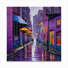 Rainy Street Canvas Print