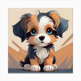 Fluffy puppy Canvas Print