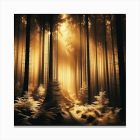 Bokeh Forest Canvas Print