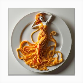 Woman Made Of Pasta 1 Canvas Print