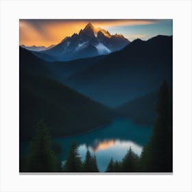 Sunset In The Mountains 8 Canvas Print