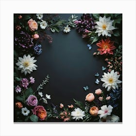 Floral Frame 4 Canvas Print