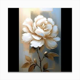 White Rose Painting 1 Canvas Print