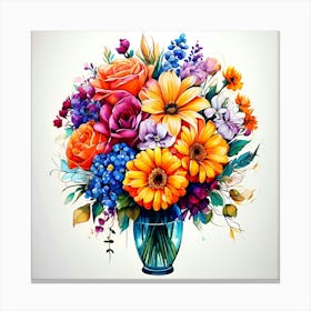 Flowers In A Vase Canvas Print