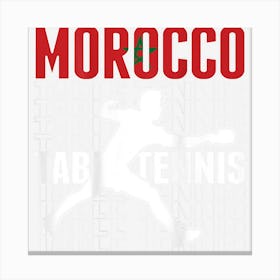 Morocco Table Tennis Fans Jersey Moroccan Flag Ping Pong Canvas Print