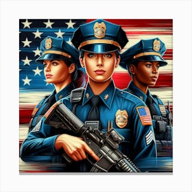Police Officers Canvas Print