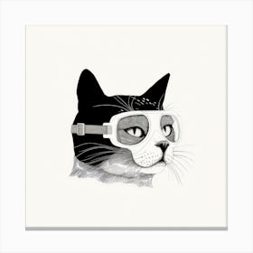 Cat In Goggles Canvas Print