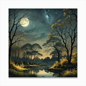 Moonlight Reflections Canvas Print