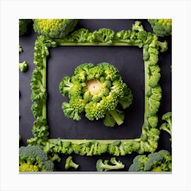 Top View Of Broccoli 2 Canvas Print