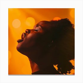 Afro-American Woman Singing Canvas Print