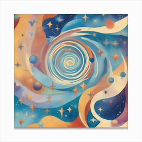 Celestial Constellations Abstract Pieces Depicting Constellations And Galaxies In Swirling Colors A 916137769 Canvas Print