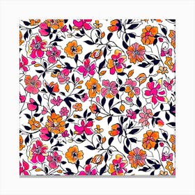 Marigold Mist Bloom London Fabrics Floral Pattern 4 Canvas Print