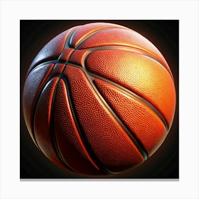 Basketball With Sun Flare Canvas Print