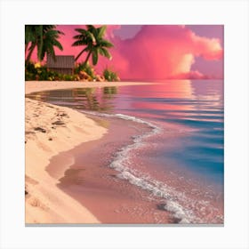 Sunset On The Beach 3 Canvas Print