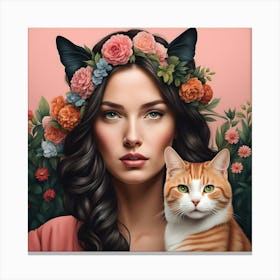 Cat Woman 11 Canvas Print