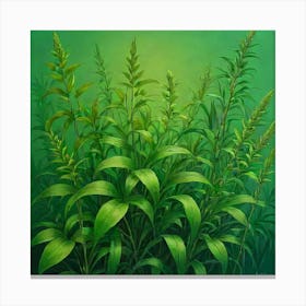 Default Original Landscape Plants Oil Painting 3 Canvas Print