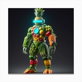 Robot of fruits 1 Canvas Print