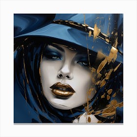 Blue Hat 5 Canvas Print