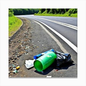 Trash On The Road 5 Canvas Print