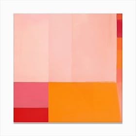 Orange Pink Abstrakte Symmetrie Malerei, ecken, kanten, linien Canvas Print