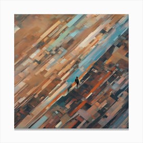 Abstract Man Walking Painting 1 Canvas Print