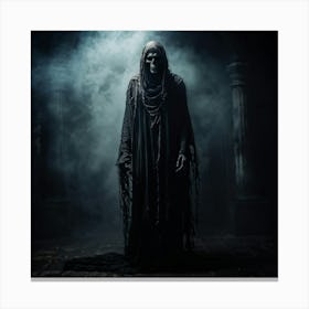 Skeleton In The Dark 2 Canvas Print