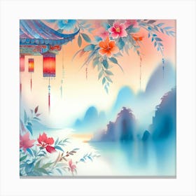 Chinese Landscape Painting 19 Canvas Print