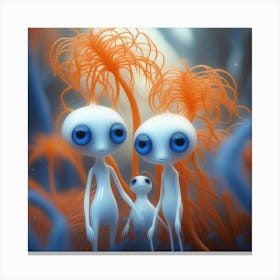 Alien Family Canvas Print