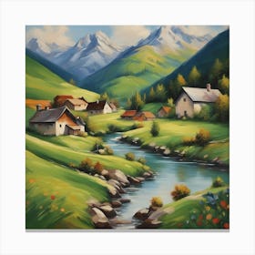 Switzerland Valley Canvas Print
