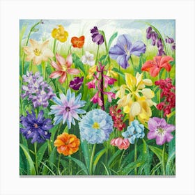 Flowers In The Meadow Canvas Print