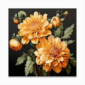 Dahlias 3 Canvas Print