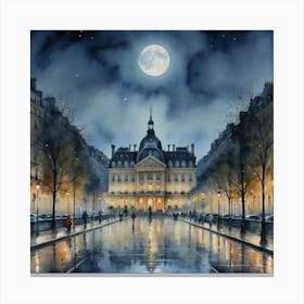 Parisian Streetside Reverie Parisian Café Culture Canvas Print