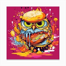 Owl Burger Canvas Print