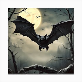 Bat In The Woods Canvas Print