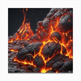 Lava texture 25 Canvas Print