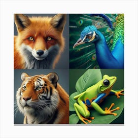 Four Animals Canvas Print