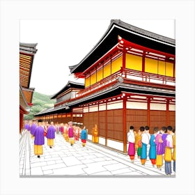 Chinese Buddhist Temple 4 Canvas Print