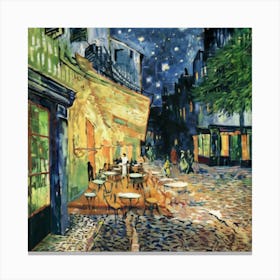 Cafe Terrace At Night, Van Gogh 2 Canvas Print