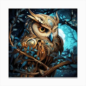 Clockwork Owl Canvas Print