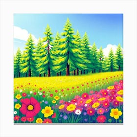 Flowering Meadow Canvas Print