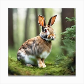 Rabbit In The Forest 125 Canvas Print