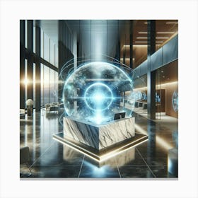 Futuristic Office Canvas Print