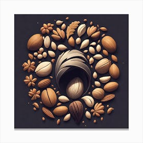 Nuts And Seeds 24 Canvas Print