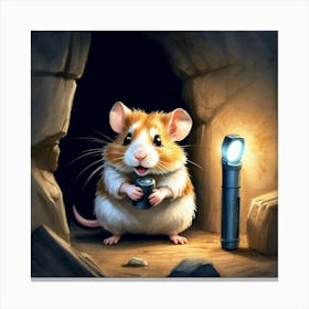 Hamster In Cave 1 Canvas Print