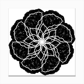 Black And White Flower 5 Canvas Print