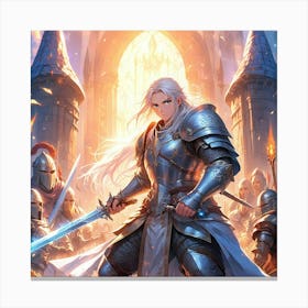 Knight In Armor Canvas Print