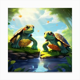 Couple of turtles 1 Canvas Print